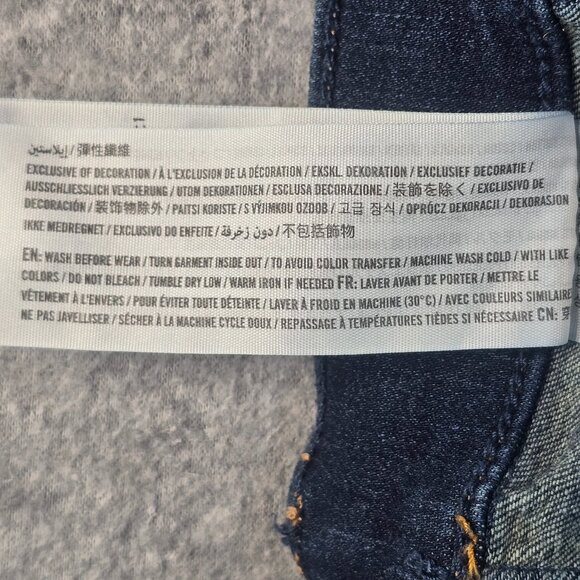 Abercrombie Kids Girls Pull On Jean Legging 15/16 Dark Wash Factory‎ Distressed - Picture 15 of 15